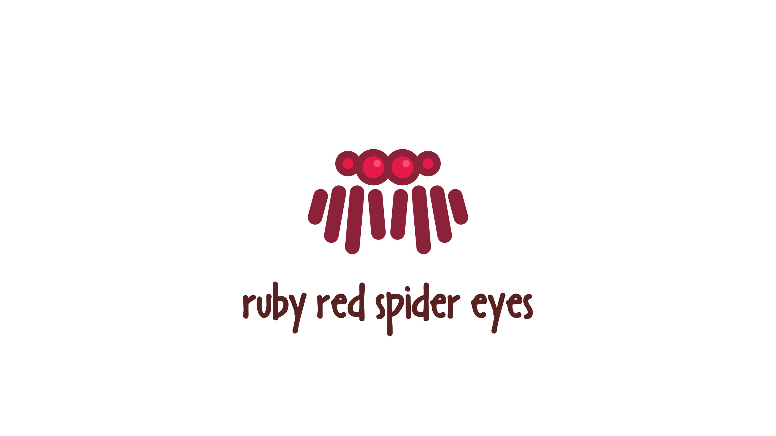 ruby red spider eyes jewelry logo design