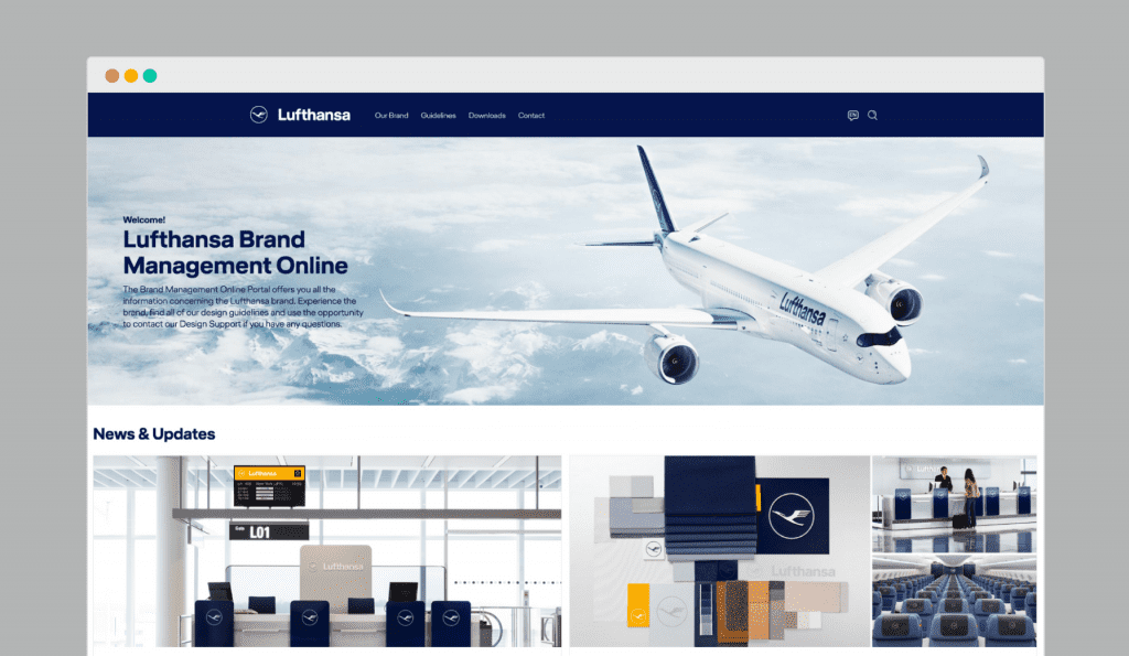 Lufthansa online brand style guidelines