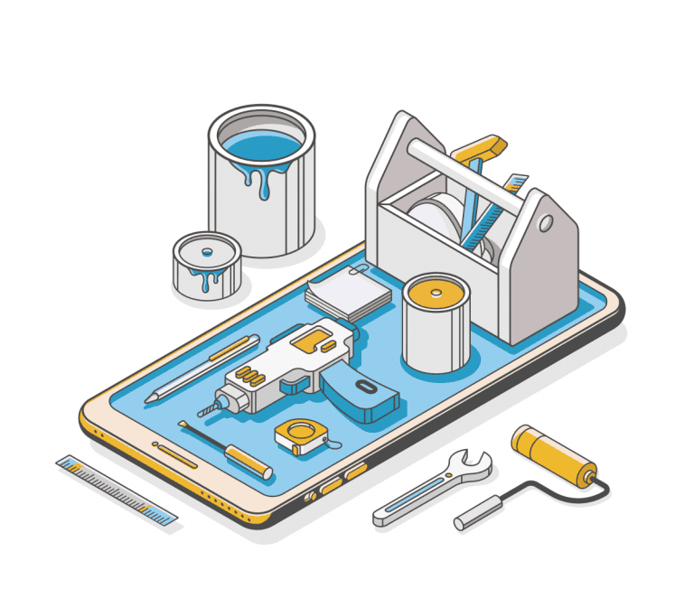 micro business isometric illustration