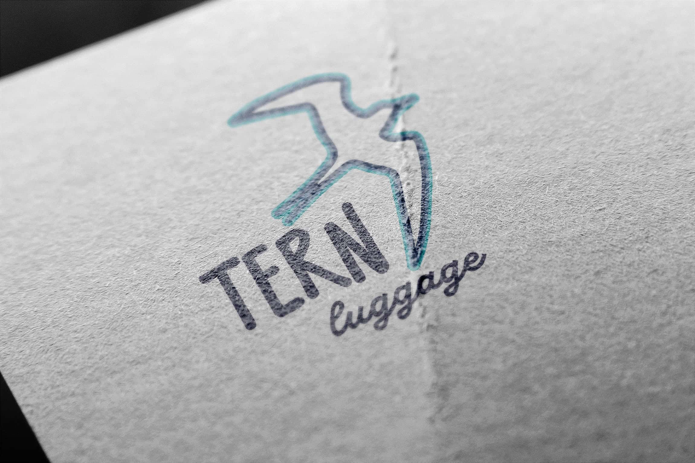tern printed logo on paper with surface texture
