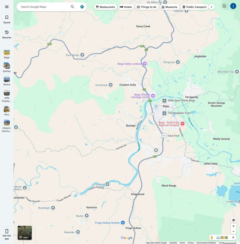 Bega Logo Design - google maps