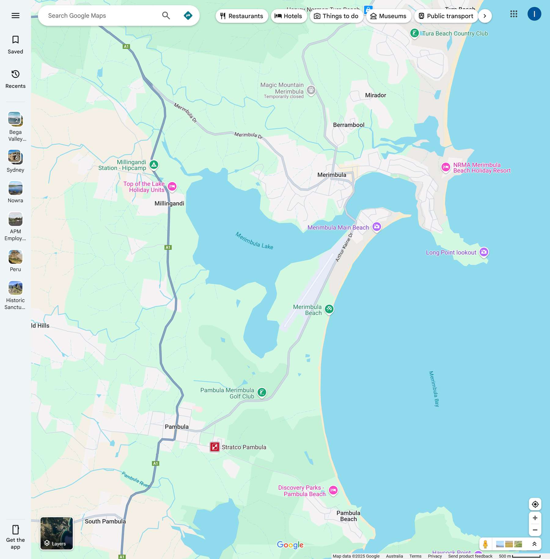 Merimbula Logo Design - google maps
