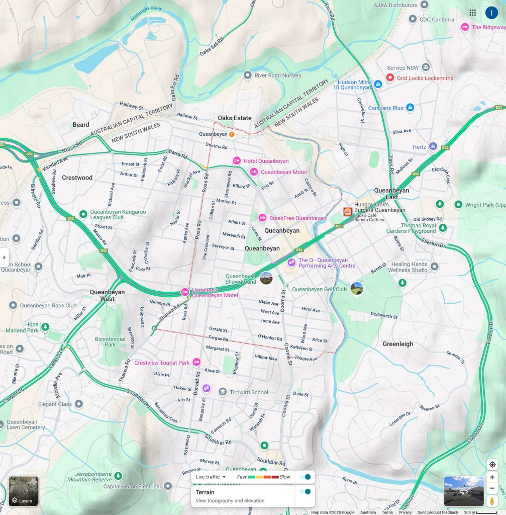 Queanbeyan logo design - Google Maps